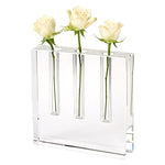 Badash YD217 Triple Play Handcrafted  Square 7" Optical  Crystal Bud Vase