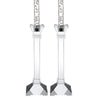 Badash YD364 Charleston Square Pair 10" Classic Crystal Candle Holders