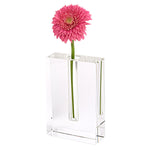 Badash YD378 Rita Handcrafted  Rectangle 6" Optical  Crystal Bud Vase