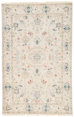 Jaipur Living Hacci Hand-Knotted Floral Cream/ Blue Area Rug