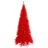 Vickerman  6.5' Red Fir Slim Artificial Christmas Tree Unlit