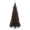 4.5' Black Fir Slim Artificial Christmas Tree Clear Dura-lit Incandescent Lights