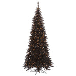 Vickerman 5.5' Black Fir Slim Artificial Christmas Tree Warm White Dura-lit LED