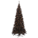 Vickerman 4.5' Black Fir Slim Artificial Christmas Tree Warm White Dura-lit LED