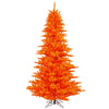 Vickerman 6.5' Orange Fir Artificial Christmas Tree Orange Dura-lit LED