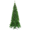 10' Tinsel Green Fir Slim Artificial Christmas Tree Green Incandescent Lights