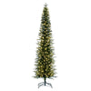 5.5' Bixley Pencil Fir Artificial Christmas Tree Warm White Dura-lit LED