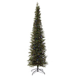 12' Bixley Pencil Fir Artificial Christmas Tree Multi-colored Dura-Lit LED