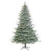 12' Frosted Denton Spruce Artificial Christmas Tree with 1600 Multi-Colored LED