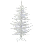 Vickerman 7.5' Flocked Twig Artificial Christmas Tree Multi-Colored Dura-lit LED