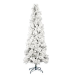 Vickerman 5' x 26" Unlit Flocked Atka Pine Pencil Artificial Christmas tree