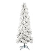 Vickerman 9' x 44" Unlit Flocked Atka Pine Pencil Artificial Christmas tree