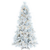 Vickerman 7.5' x 49" Flocked Atka Slim Artificial Christmas Tree Warm White LED