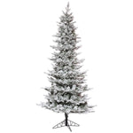 Vickerman 6.5' x 39" Flocked Kiana Christmas Artificial Tree Unlit