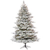 10'x74" Flocked Kiana Artificial Xmas Tree Dura-Lit LED Warm White Mini Lights