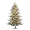 9' x 66" Flocked Kiana Artificial Christmas Tree 3mm LED Color Changing Lights