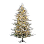 9' x 66" Flocked Kiana Artificial Christmas Tree 3mm LED Color Changing Lights