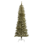 Vickerman 12' x 66" Champagne Pencil Artificial Christmas Tree Unlit