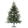 5.5' x 52" Kamas Fraser Fir Artificial Christmas Tree Multi-colored Dura-Lit LED