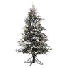 4.5' x 32" Kamas Fraser Fir Artificial Christmas Tree Colored Dura-Lit LED