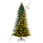 9'x57" Kamas Fraser Fir Artificial Xmas Tree with 3mm LED Color Changing Lights