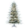 Vickerman 4.5' x 47" Flocked Kamas Fraser Tree Warm White Low Voltage 3MM LED