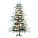 Vickerman 6.5' x 57" Flocked Kamas Fraser Tree Warm White Low Voltage 3MM LED