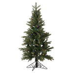 5.5' x 36" Balsam Spruce Slim Artificial Christmas Tree Colored Dura-Lit LED