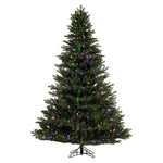 7.5' x 62" Balsam Spruce Artificial Christmas Tree Multi-colored Dura-Lit LED