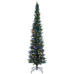 6.5' x 24" Compton Pole Artificial Christmas Tree Multi-colored Dura-Lit LED