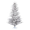 Vickerman 7.5' x 62" Flocked Stick Pine Artificial Christmas Tree Unlit