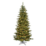 7.5' x 45" Slim Natural Fraser Fir Artificial Xmas Tree Clear Dura-lit Lights