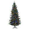7.5' x 45" Slim Natural Fraser Fir Artificial Xmas Tree Colored Dura-Lit LED