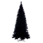 Vickerman 5.5' x 31" Flocked Black Fir Slim Artificial Unlit Christmas Tree