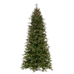 7.5' x 44" Douglas Fir Artificial Slim Christmas Tree with Warm White LED
