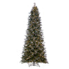 6.5' x 40" Frosted Douglas Fir Artificial Pre-Lit Xmas Tree Warm White 3mm LED