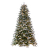 7.5' x 56" Frosted Douglas Fir Artificial Pre-Lit Xmas Tree Warm White 3mm LED