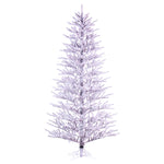 Vickerman 4.5' x 34" Flocked Slim Pistol Pine Artificial Unlit Christmas Tree