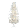 5.5' x 38" Flocked Pistol Pine Artificial Pre-lit Xmas Tree Warm White 3mm LED