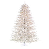 9' x 73" Flocked Pistol Pine Artificial Pre-lit Xmas Tree Warm White 3mm LED