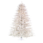 9' x 73" Flocked Pistol Pine Artificial Pre-lit Xmas Tree Warm White 3mm LED