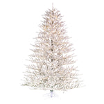 5.5' x 52" Flocked Pistol Pine Artificial Pre-lit Xmas Tree Warm White 3mm LED