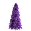 6.5' Flocked Purple Slim Fir Artificial Christmas Tree Purple Dura-lit LED