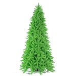 Vickerman 9' Flocked Lime Slim Fir Artificial Christmas Tree Lime Dura-lit LED