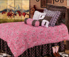 HiEnd Accents Pink Paisley Bedding Set, Super Queen Pink