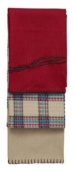 HiEnd Accents 3-pc Barbwire Kitchen Towel Set Red