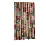 Benzara Kamet Fabric Shower Curtain with Floral Prints and Paisleys, Multicolor