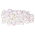 Vickerman L132201 20Mm/25Mm/30Mm White Glitter Polystyrene Ball Christmas Ornament 72 Per Bag