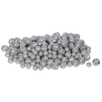 Vickerman L132207 20Mm/25Mm/30Mm Silver Glitter Polystyrene Ball Christmas Ornament 72 Per Bag