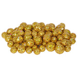 Vickerman L132208 20Mm/25Mm/30Mm Gold Glitter Polystyrene Ball Christmas Ornament 72 Per Bag